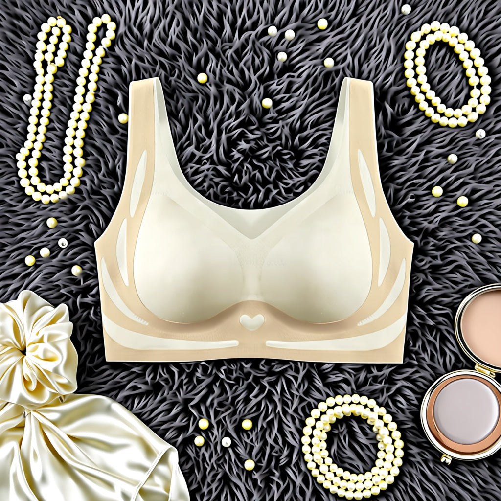 Ice Silk Seamless Bra - Cream