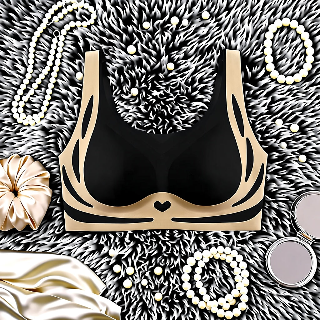 Ice Silk Seamless Bra - Black