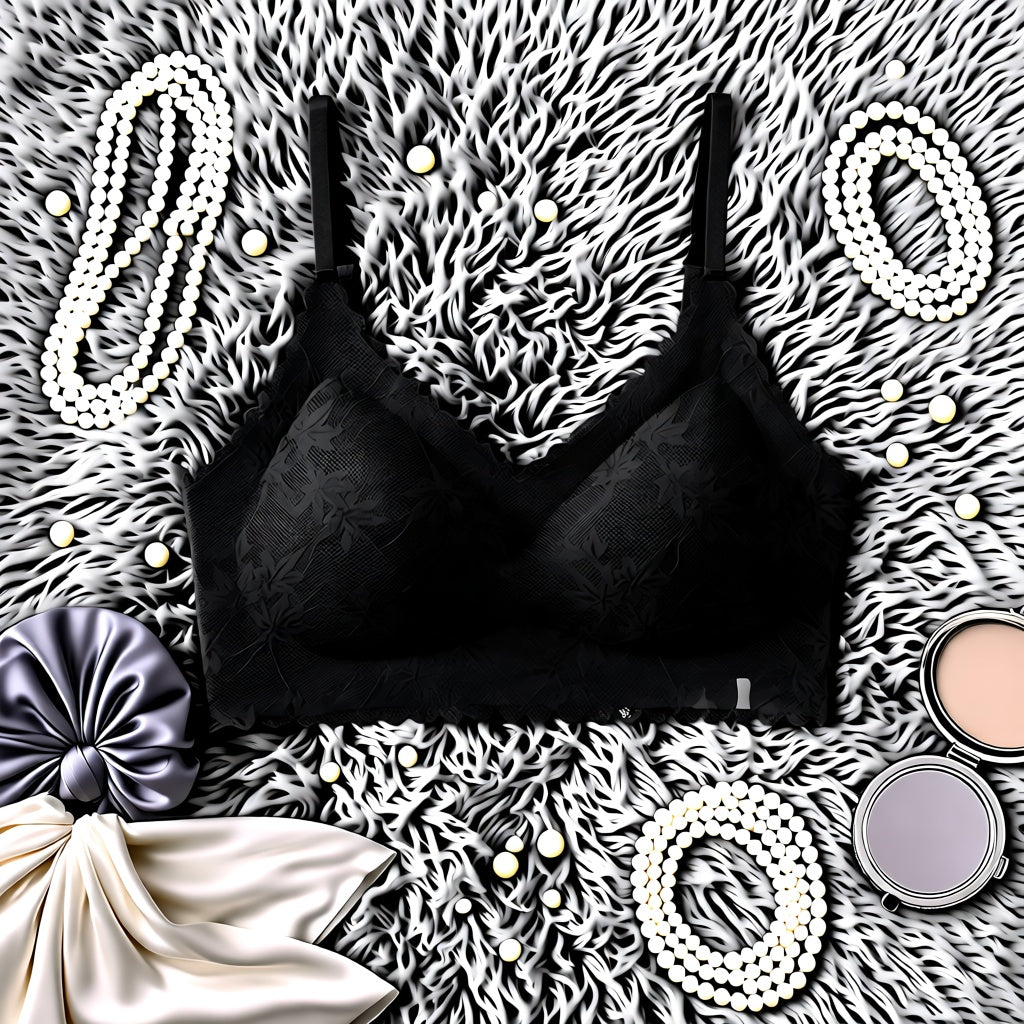 Women's Lace-Back Bra - Black (Free Size)