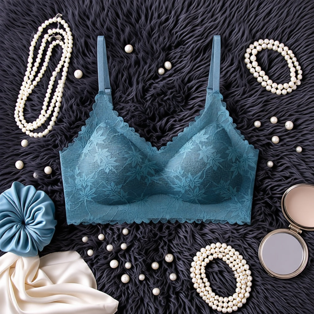 Women's Lace-Back Bra - Sea Green (Free Size)