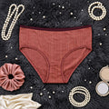 Striped Underwear Comfortable Panties -Peach