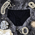 Striped Underwear Comfortable Panties - Black