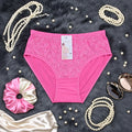 Floral Printed Cotton Panty - Magenta