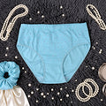 Floral Printed Cotton Panty - Sky Blue