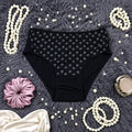 Floral Printed Cotton Panty - Black