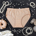 Floral Printed Cotton Panty - Beige