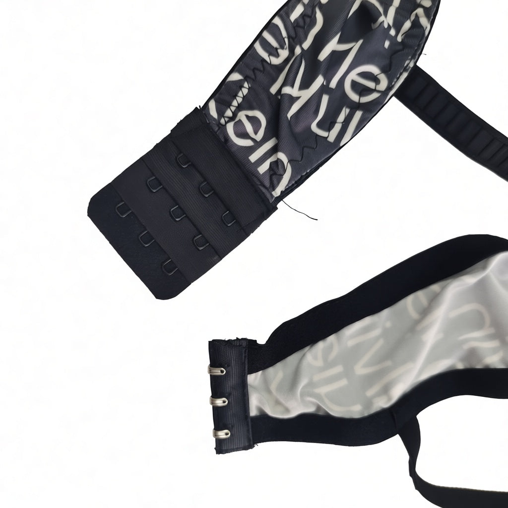 Export Quality Printed Bra - Black