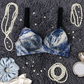 Export Quality Printed Bra - Blue