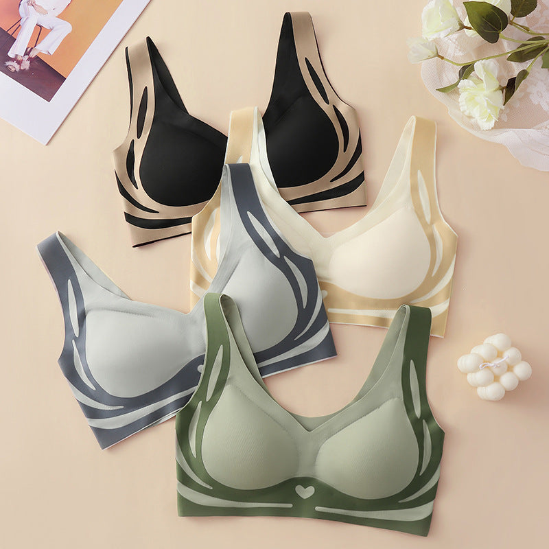 Ice Silk Seamless Bra - Cream