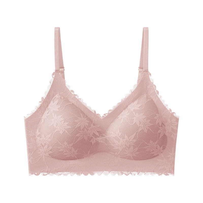 Women's Lace-Back Bra - Peach (Free Size)