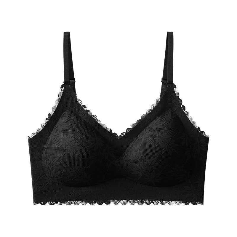 Women's Lace-Back Bra - Black (Free Size)